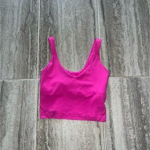 lulu pink align tank top size 4